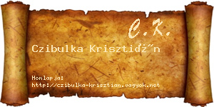 Czibulka Krisztián névjegykártya