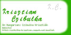 krisztian czibulka business card